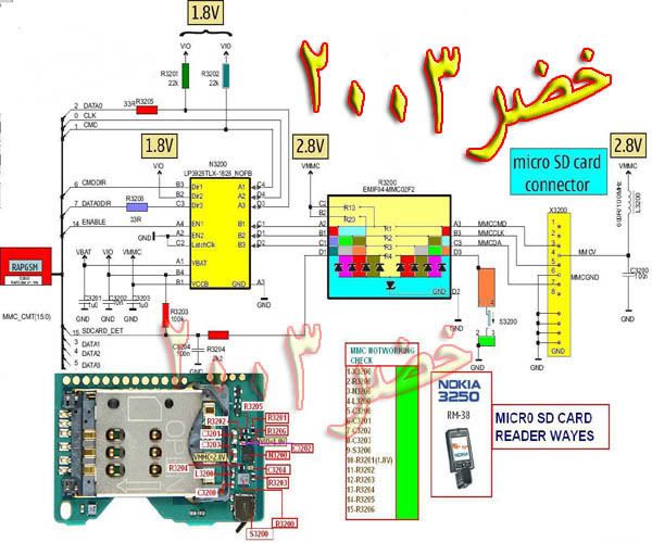 مخطط بيت البطاقه الميموري  3250 2051754d