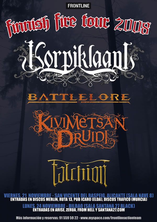 KORPIKLAANI / BATTLELORE / FALCHION / KIVIMETSAN DRUIDI Finnishfiretour08