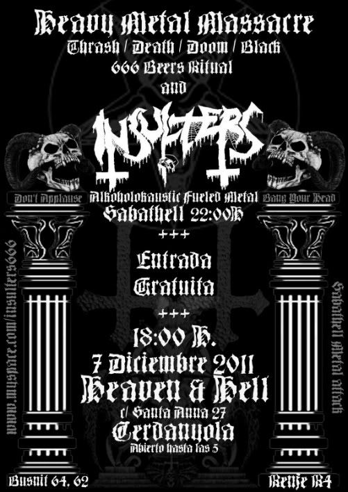 GRATIS - FIESTA METAL EXTREMO + INSULTERS CartelCerdanyola