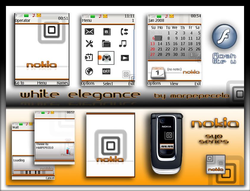 Themes FLASH Nokia 6131 (BUENIIIISIMOS) - Página 5 Previewwhiteelegancedc3