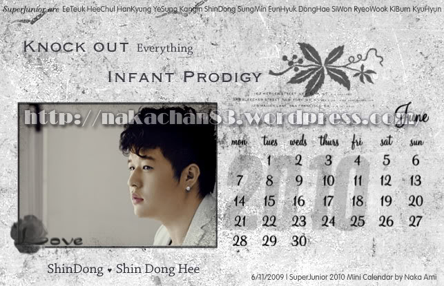Calendar of Suju SJ-jun