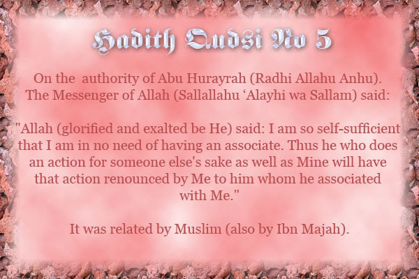 The Forty Qudsi Hadith Qud05