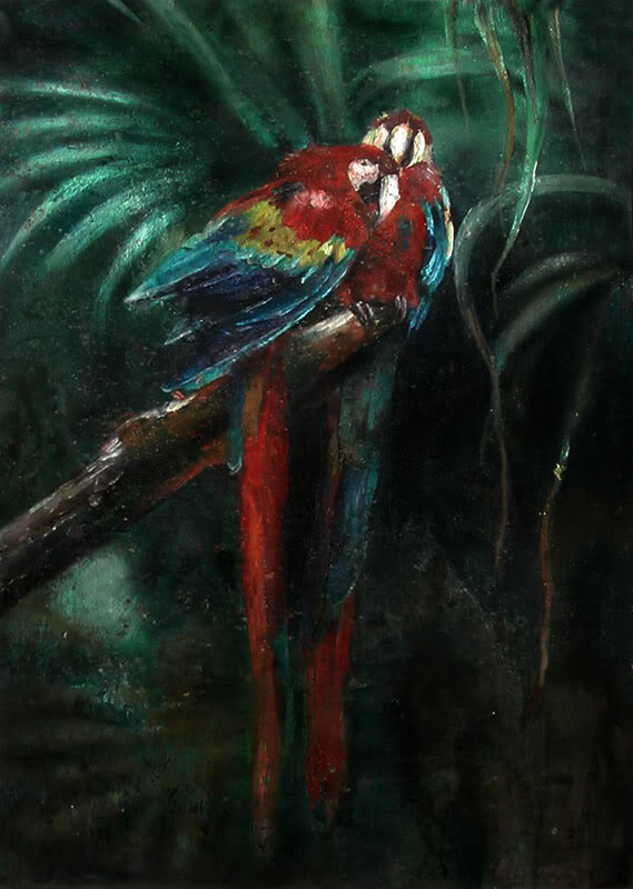 oil paintings etc. Parrots