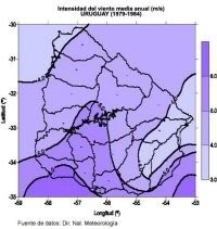 EL CLIMA DEL URUGUAY Map_intensviento