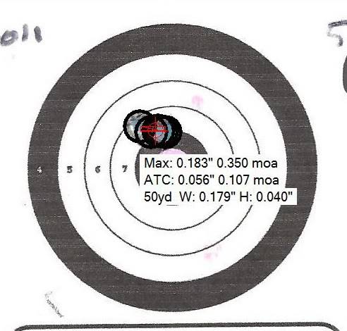 Ruger 10/22T presque stock à 100v et 200v Cible87_1