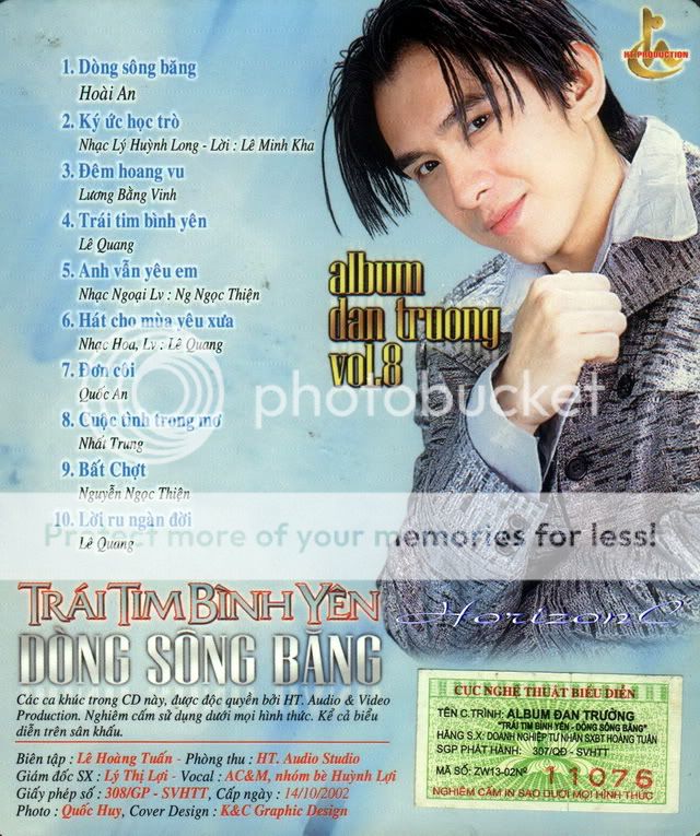 [Album] Đan Trường Vol 8 - Trái Tim Bình Yên & Dòng Sông Băng (2003) [FLAC] Vol8Back