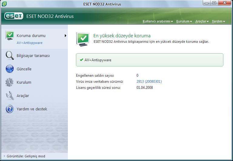 ESET NOD32 Antivirus 3.xx %100 Trke Yama Eset32