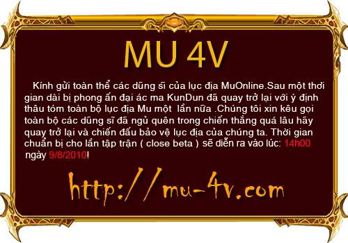  MU-4V.COM  CLOSED BETA VÀO LÚC 14H NGÀY 9/8/2010 Clip_image001