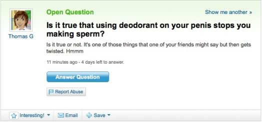 Hilarious Questions And Answers At Yahoo Answers Yahooanswers_deodorant