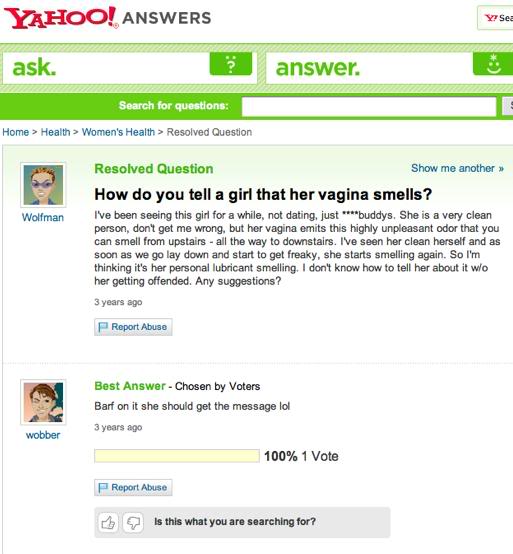 Hilarious Questions And Answers At Yahoo Answers Yahooanswers_smells