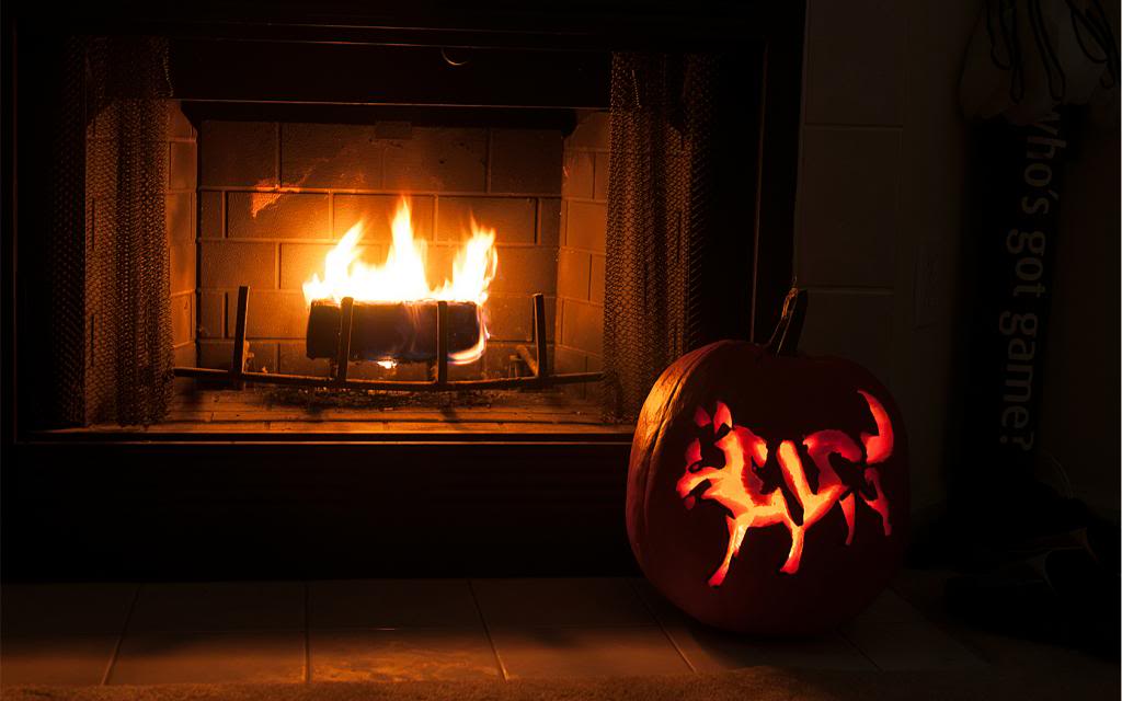 Free husky pumpkin carving stencil
