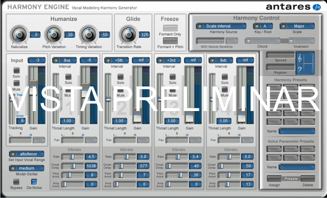 Autotune Y Antares Harmony Engine Para las Voces HARMONY