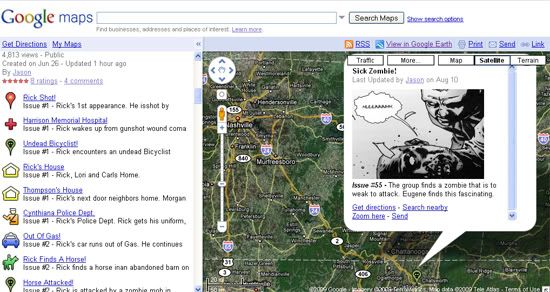 Tour The Walking Dead via Google Maps Walkingdeadmap