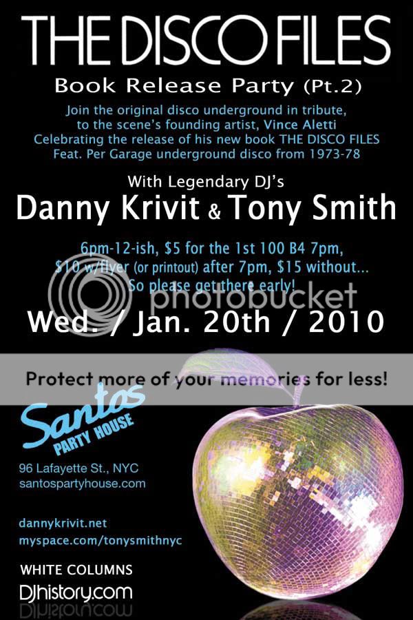 Disco Files | Danny Krivit & Tony Smith | Santos 01/20 12010-Back