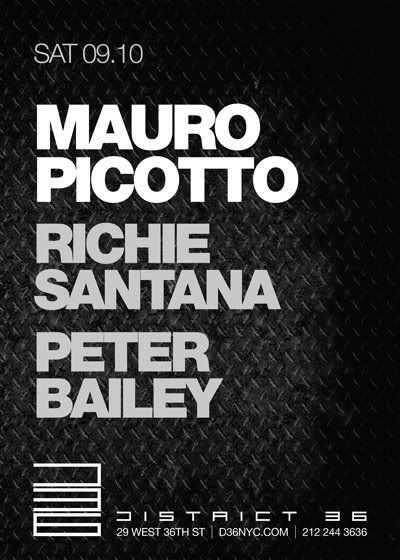 [Sat 09.10] Mauro Picotto w/ Richie Santana & Peter Bailey @ D36 300789_10150283542204861_324709519860_7539515_6121257_n