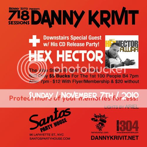 718 Sessions w/ Danny Krivit & Hex Hector @ Santos 11/07 718-Flyer-11710-Back