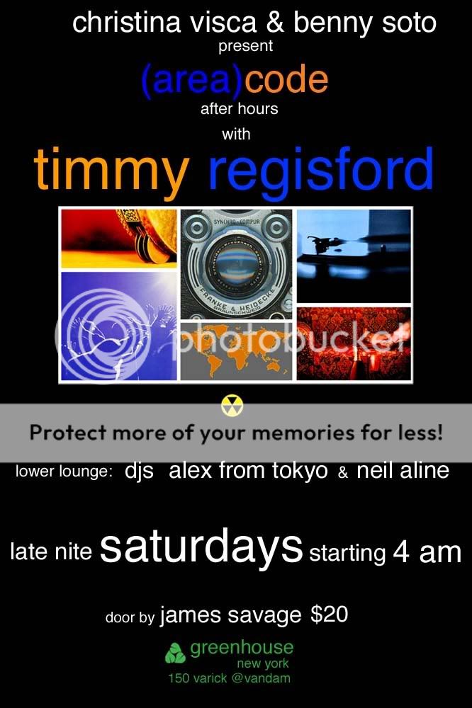 Timmy Regisford (Area Code) After-Hours Saturday April 25 (Sunday morning @ 4am) ARE04250