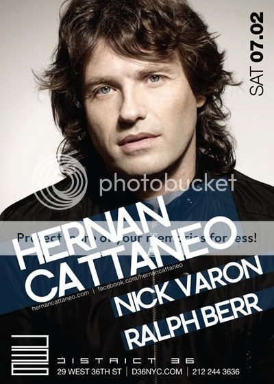 [Sat 07.02] NYC Hernan Cattaneo, Nick Varon, & Ralph Berr,  @ District 36  D36070211