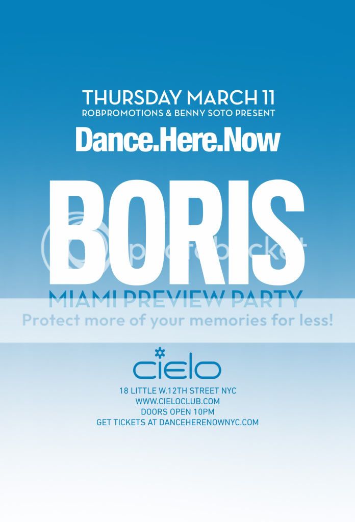 Boris Miami Preview Party | DANCE.HERE.NOW. @ Cielo NYC 03/11 DHN031110b