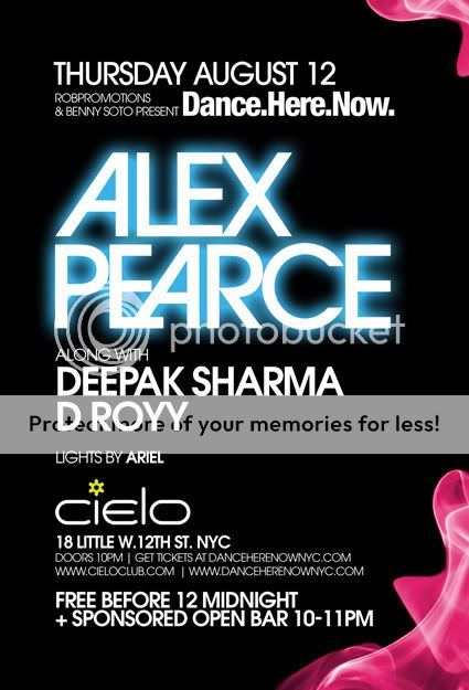 Thurs Aug 12th | Dance.Here.Now | Alex Pearce @ Cielo free B4 12 DHN081210b