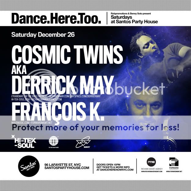 COSMIC TWINS-DERRICK MAY AND FRANCOIS K. DANCE.HERE.TOO. AT SANTOS DHT122609b