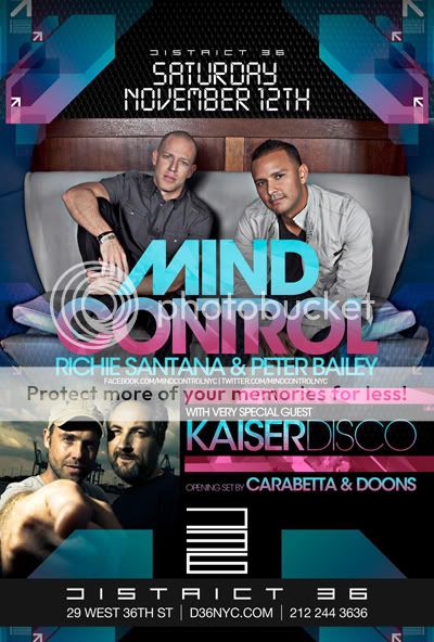 Mind Control with Kaiserdisco @ District 36 [Sat 11.12] DIS111211