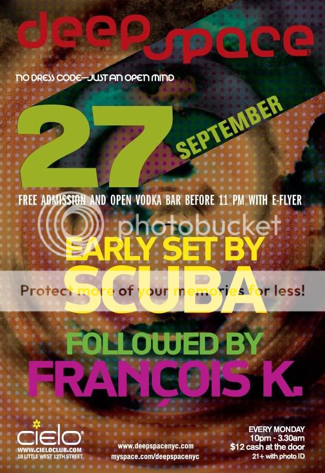 DEEP SPACE ft. Francois K. + Special Guests Sept. 2010 Line-Up Dsseptweek4