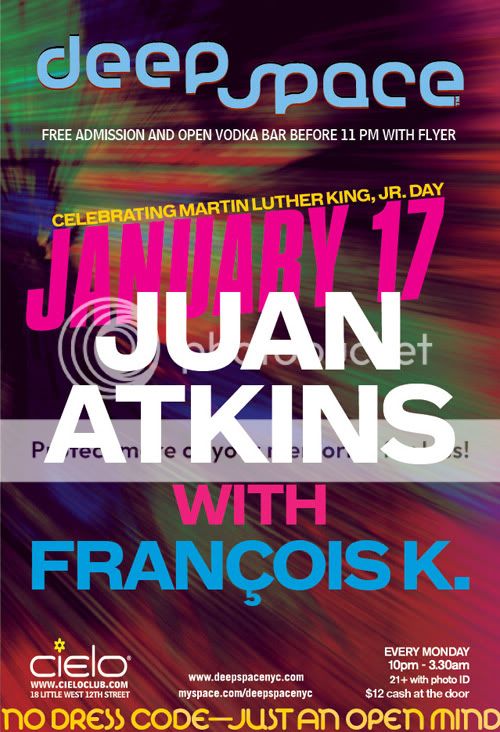 Deep Space ft. Juan Atkins & Francois K @ Cielo 01/17 Janweek3