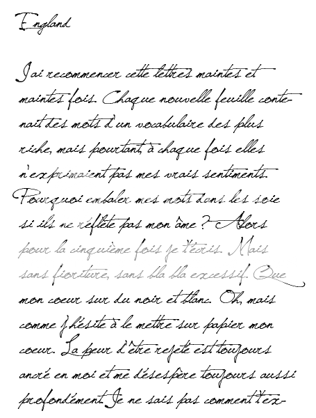 Échange de Lettres [France] Lettre1