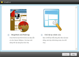 Hướng dẫn sử dụng 360Yahoo Plus Changetheme