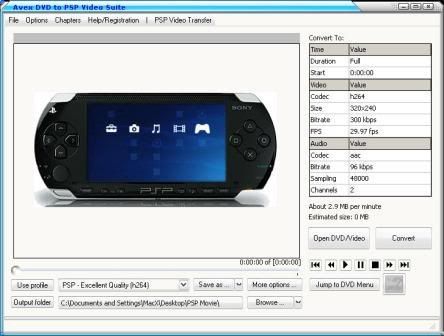 Avex DVD to PSP Video Suite 4.5 AvexDVDtoPSPVideoSuite4