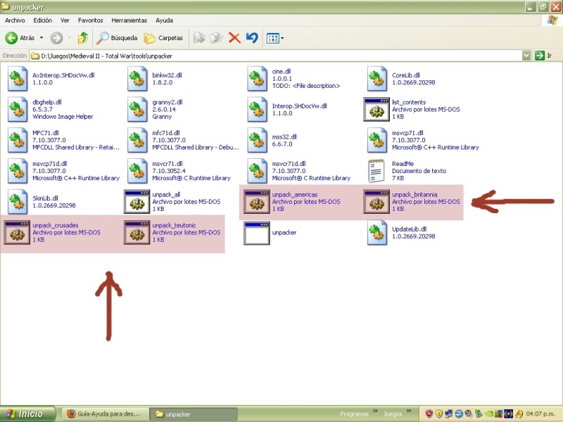 Guía-Ayuda para desempaquetar el Medieval II Unpck