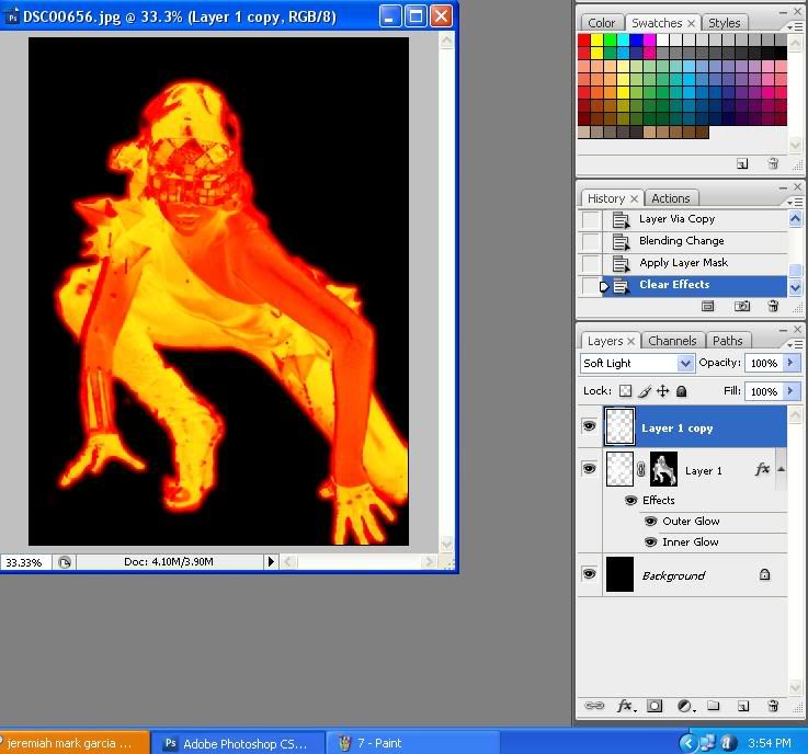 how to create a flaming effect 8