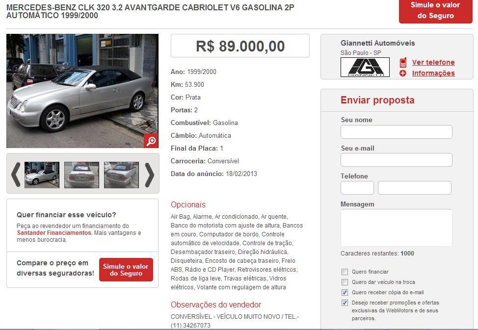 (VENDIDO) A208 CLK320 2000 - R$ 89.000,00 Clkfacelift_zps0d175dc5