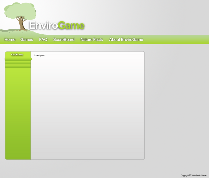 Two Web Designs EnviroGameLayout1English