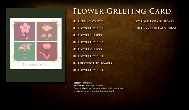 PHOTOSHOP TOP SECRET Flowergreetcard