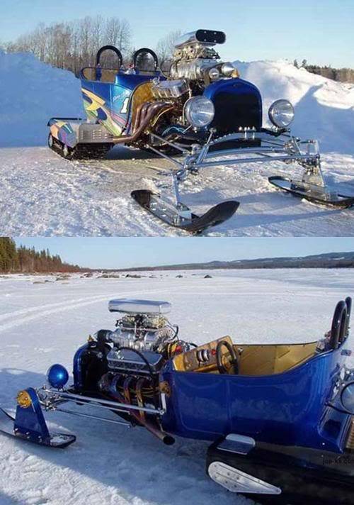 Who else is freezing their asses off? Snowmobile