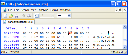 Buat Ngilangin Banner di Yahoo Messenger Ymsgr-hex-editor