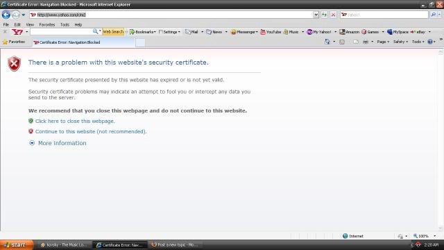 Certificate Error!!! Certificate