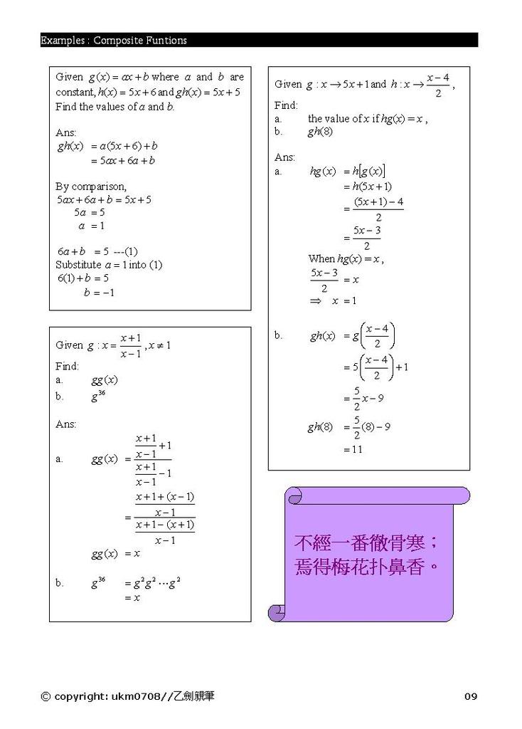 Add Math - form 4 chapter 1-2 notes Functions9