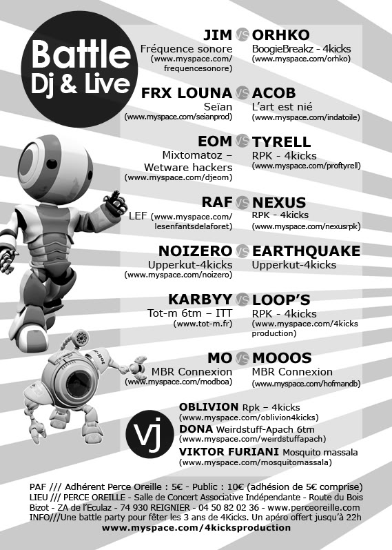 28/02/09==4KICKS 3 YEARS PARTY @ Perce Oreille == 2008-28-02_PO_verso-1