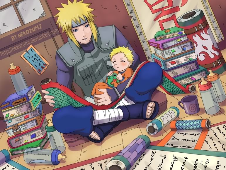 Cuarto Hokage                                                                                    .                                     . NARUTO___YONDY_n_BABY_by_nekozumi