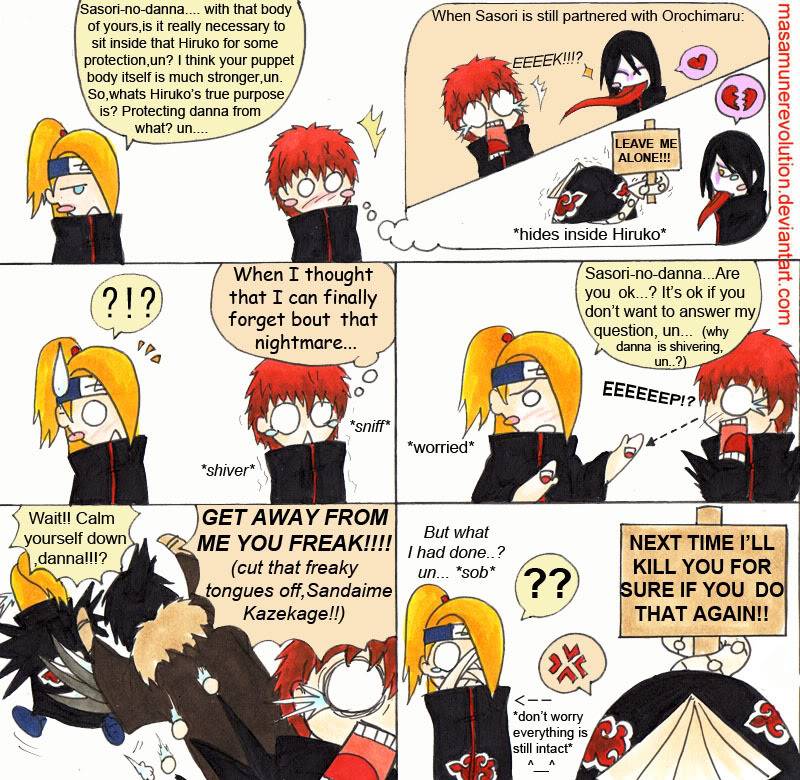 Funny, weird...etc pics Hiruko_protects_Sasori_from____by_m