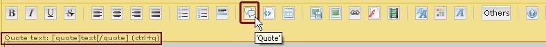 Help! -  How to properly use your message panel Quotation