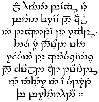 Tolkien Tengwar_sample2