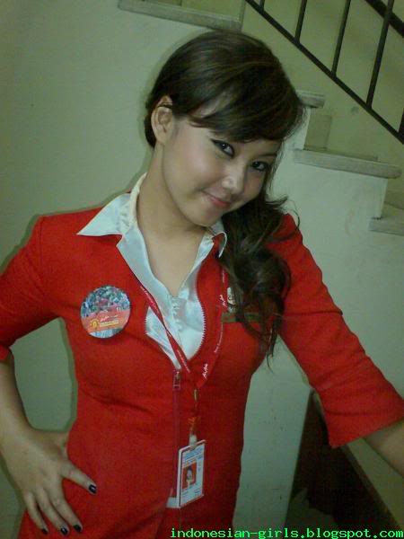 FA from Indonesian airliners......... Enes-air-asia-stewardess-pramugari-