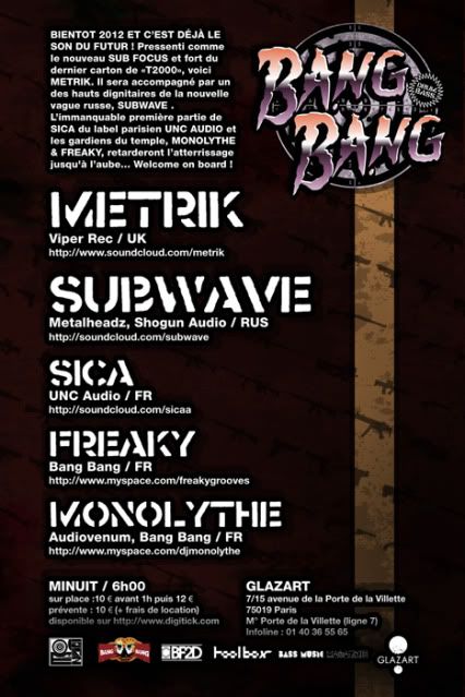 02/12/11 : BANG BANG : metrik/subwave@Glazart FLYER04WEBverso