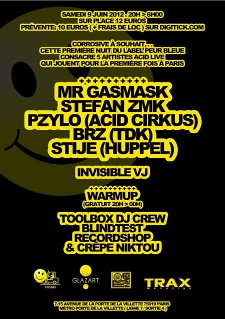 09/06/12 : Peur Bleue Acid Night : MR GASMASK @Glazart Acid_nightBg