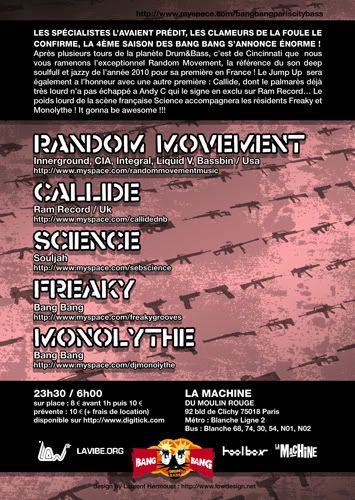 25/02/2011 : BANG BANG : CALLIDE @machine du moulin rouge Versoweb