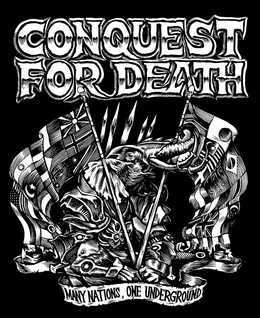 SECOND COMBAT/MY DISCO/BYSTORM CDs and Shirt! Conquestfordeathunitedflag